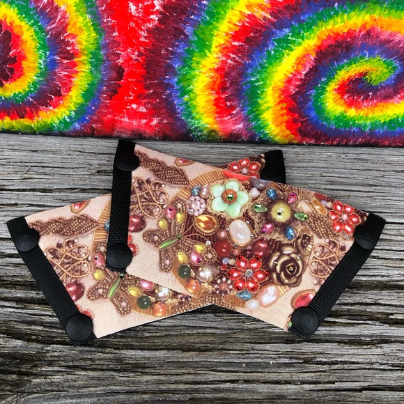 OneSole Interchangeable Mocha Sparkle tops crystals rhinestone pretty Shoe tops - Picture 1 of 12